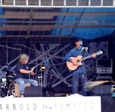 Earth Rustlers due on a large raised stage