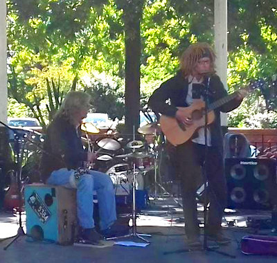 Earth Rustlers on Southport band stand, Lord Street